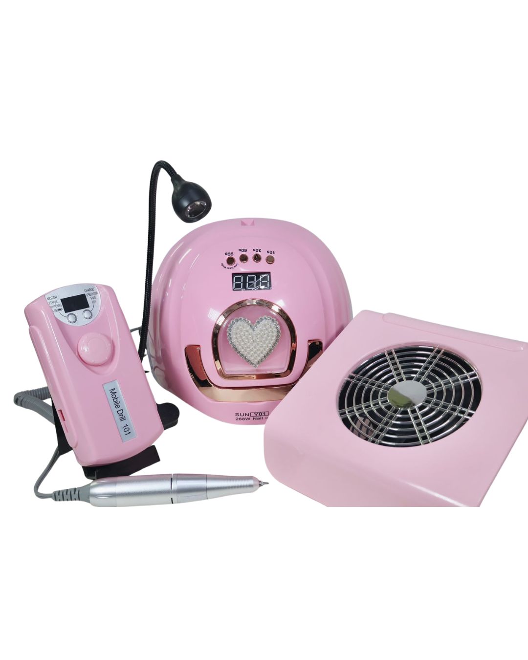 COMBO DE LAMPARA DE UÑAS, DRILL Y EXTRACTOR