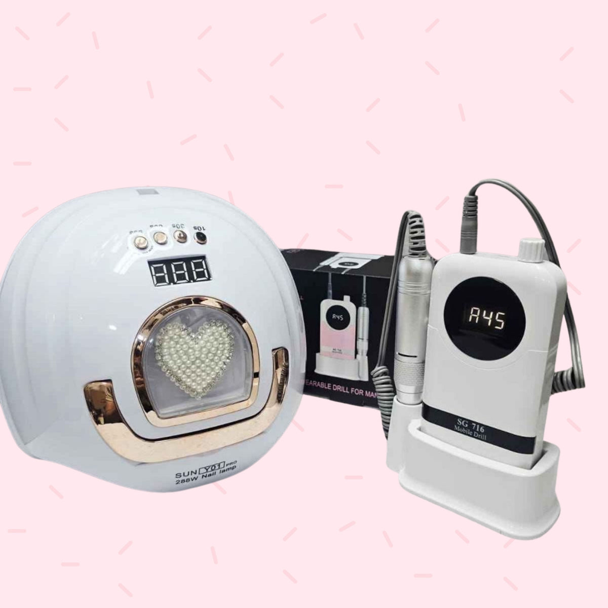 COMBO LAMPARA DE 288W+DRILL INALÁMBRICO 45RPM