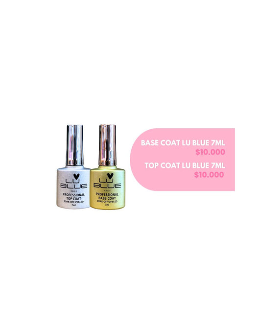 BASE COAT Y TOP COAT LU BLUE 7 ML
