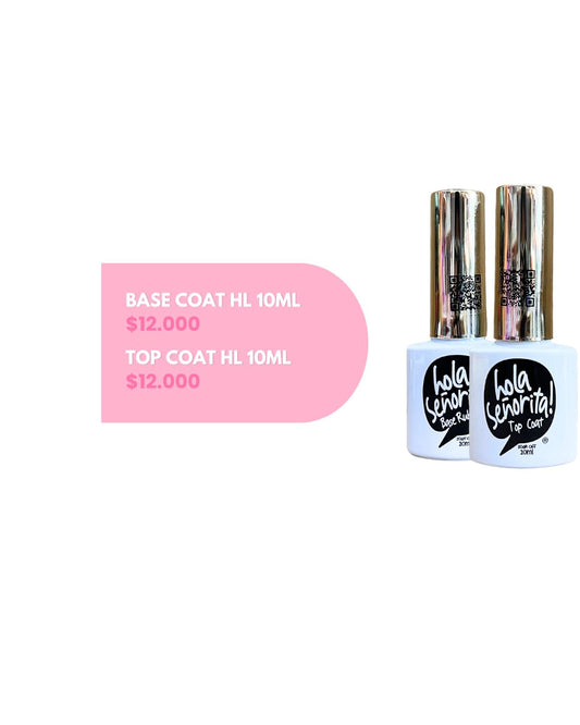 BASE COAT Y TOP COAT HOLA SEÑORITA 10ML